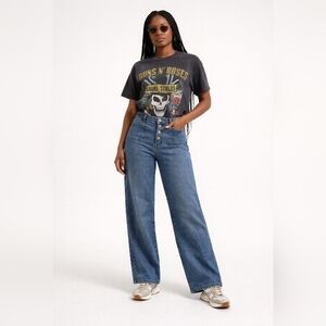 Union Bay Vintage Buttonfly Flared Jeans 34 Casual Sailor